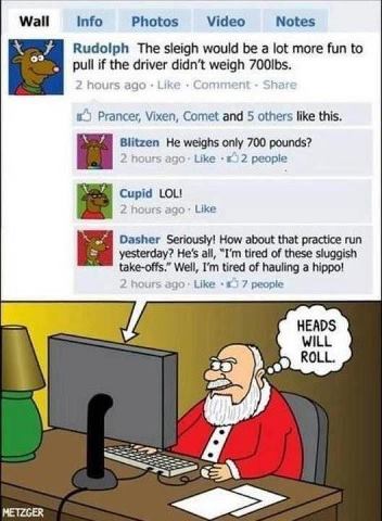 Rudolph's Facebook Wall